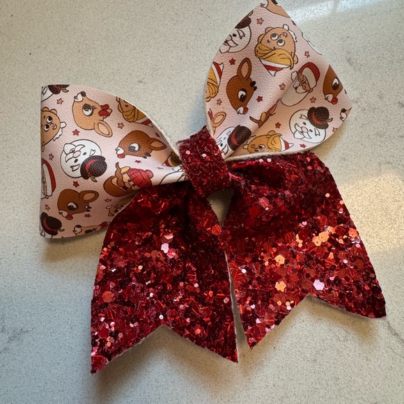 Faux Leather Christmas Bow - Picture 1 of 1